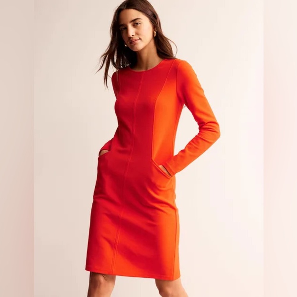 Boden Ellen Ottoman Dress - Fiesta Red (10 Long)